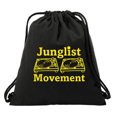 Junglist Movement Dj Turntables Drawstring Bag