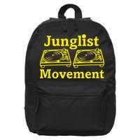 Junglist Movement Dj Turntables 16 in Basic Backpack