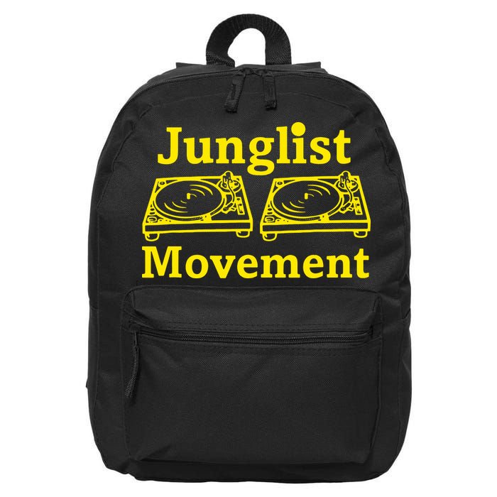 Junglist Movement Dj Turntables 16 in Basic Backpack