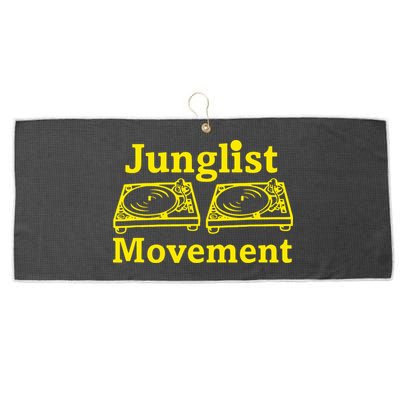 Junglist Movement Dj Turntables Large Microfiber Waffle Golf Towel