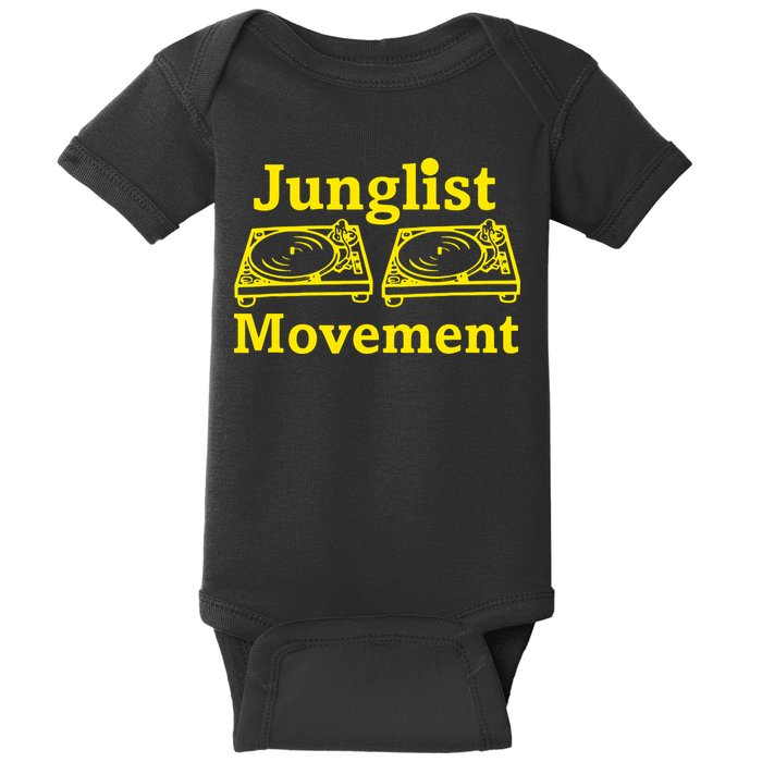 Junglist Movement Dj Turntables Baby Bodysuit