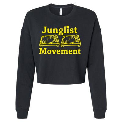 Junglist Movement Dj Turntables Cropped Pullover Crew