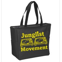 Junglist Movement Dj Turntables Zip Tote Bag
