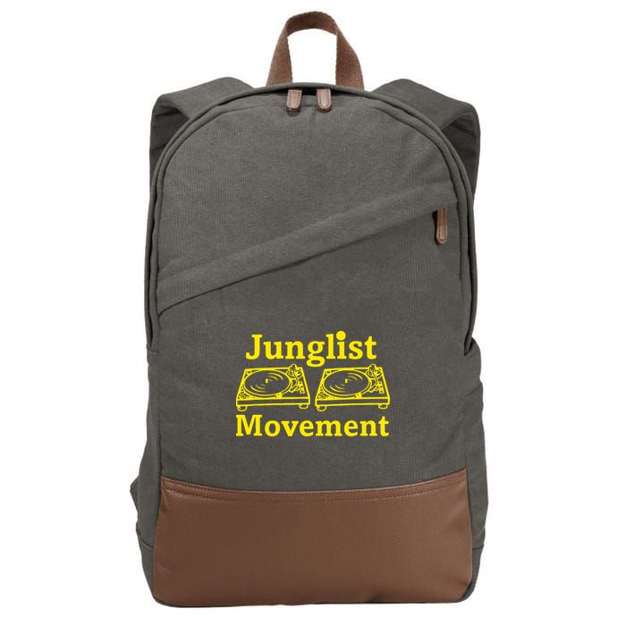 Junglist Movement Dj Turntables Cotton Canvas Backpack