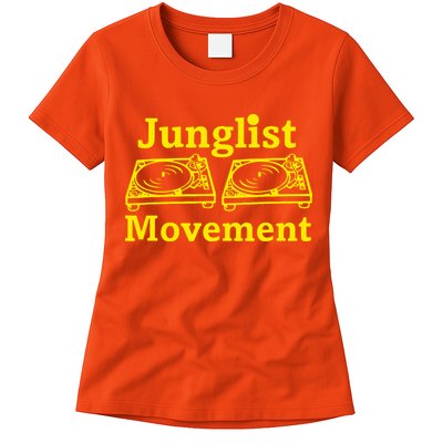 Junglist Movement Dj Turntables Womens T-Shirt
