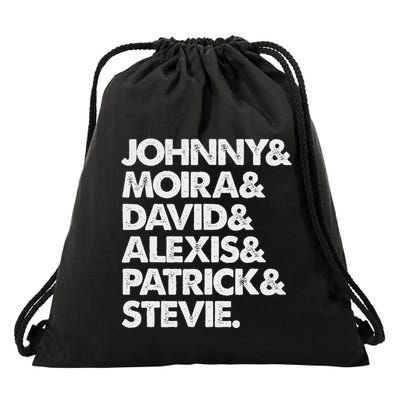 Johnny & Moira & David & Alexis & Patrick & Stevie Drawstring Bag
