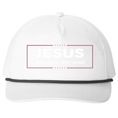 Jesus Make Earth Great Again Trump Make America Great Spoof Funny Gift Snapback Five-Panel Rope Hat