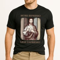 Jesus More Espresso And Less Depresso Retro Coffee Lovers Cooling Performance Crew T-Shirt