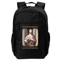Jesus More Espresso And Less Depresso Retro Coffee Lovers Backpack