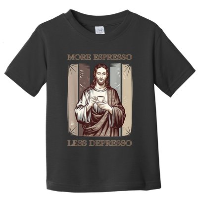Jesus More Espresso And Less Depresso Retro Coffee Lovers Toddler T-Shirt
