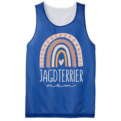 Jagdterrier Mom Funny Gift Cute Rainbow Paw Dog Mom Funny Gift Mesh Reversible Basketball Jersey Tank