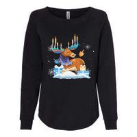 Jewish Moose Funny Hanukkah Shirt Moose Pajamas Gifts Girls  Womens California Wash Sweatshirt