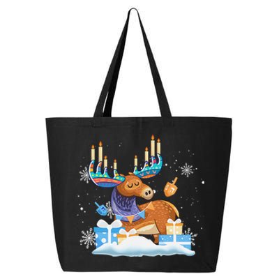 Jewish Moose Funny Hanukkah Shirt Moose Pajamas Gifts Girls  25L Jumbo Tote