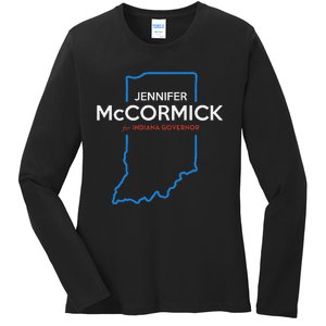 Jennifer Mccormick For Indiana Governor 2024 Ladies Long Sleeve Shirt