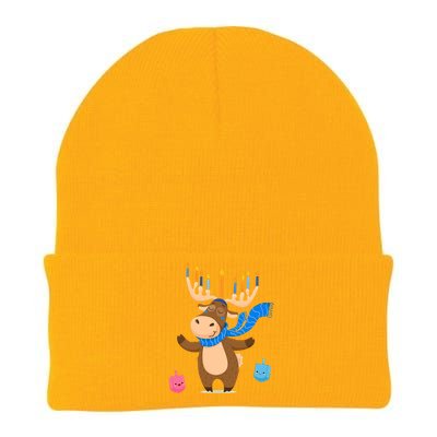 Jewish Moose Funny Hanukkah Moose Pajamas Knit Cap Winter Beanie