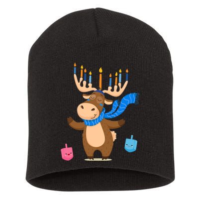 Jewish Moose Funny Hanukkah Moose Pajamas Short Acrylic Beanie