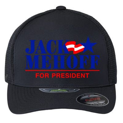 Jack Mehoff For President Funny Election 2024 Flexfit Unipanel Trucker Cap