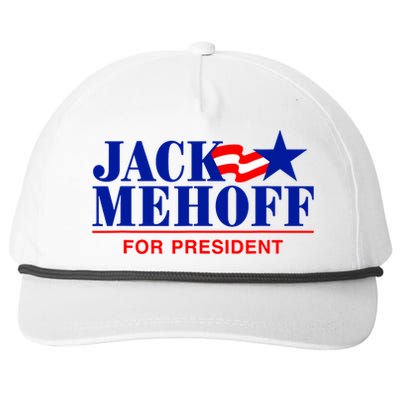 Jack Mehoff For President Funny Election 2024 Snapback Five-Panel Rope Hat