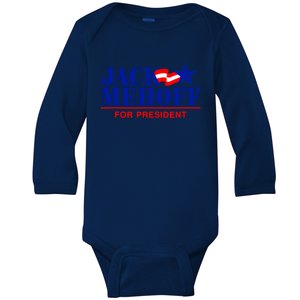 Jack Mehoff For President Funny Election 2024 Baby Long Sleeve Bodysuit