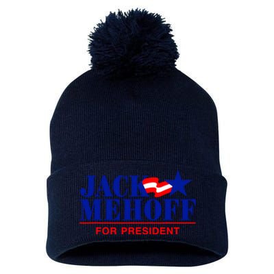 Jack Mehoff For President Funny Election 2024 Pom Pom 12in Knit Beanie