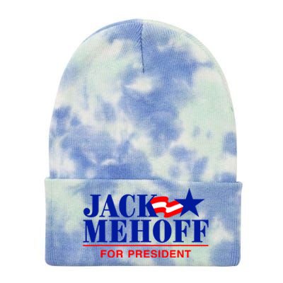 Jack Mehoff For President Funny Election 2024 Tie Dye 12in Knit Beanie