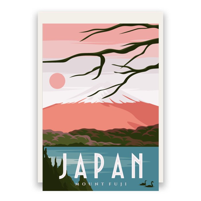 Japan Mount Fuji Retro Vintage Poster Poster