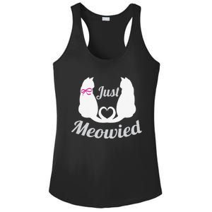 Just Meowied Funny Cute Married Couple Cat Pun Gifts Ladies PosiCharge Competitor Racerback Tank