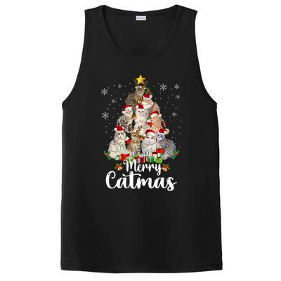 Jingle Meows Funny Cats Christmas Tees For Cat Lovers Gift PosiCharge Competitor Tank