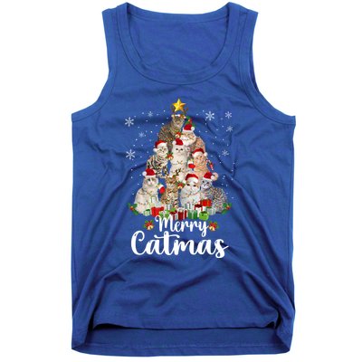 Jingle Meows Funny Cats Christmas Tees For Cat Lovers Gift Tank Top