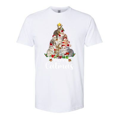 Jingle Meows Funny Cats Christmas Tees For Cat Lovers Gift Softstyle® CVC T-Shirt