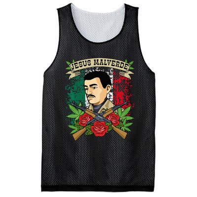 Jesus Malverde For Women & Men Gifts Jesus Malverde Mesh Reversible Basketball Jersey Tank