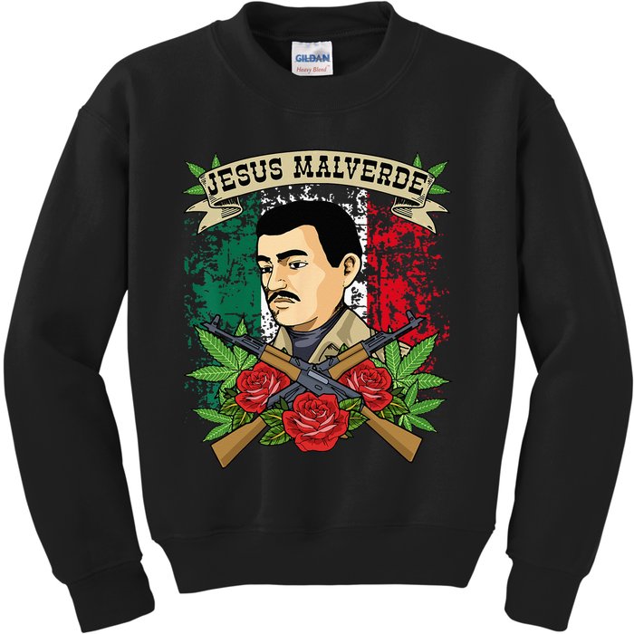 Jesus Malverde For Women & Men Gifts Jesus Malverde Kids Sweatshirt