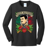 Jesus Malverde For Women & Men Gifts Jesus Malverde Kids Long Sleeve Shirt