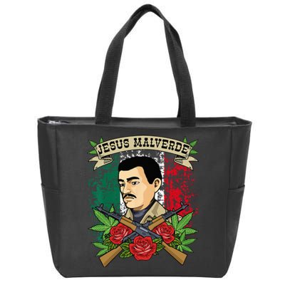 Jesus Malverde For Women & Men Gifts Jesus Malverde Zip Tote Bag