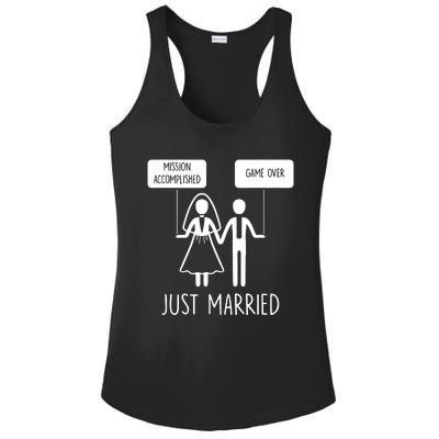 Just Married Game Over Bride Ladies PosiCharge Competitor Racerback Tank