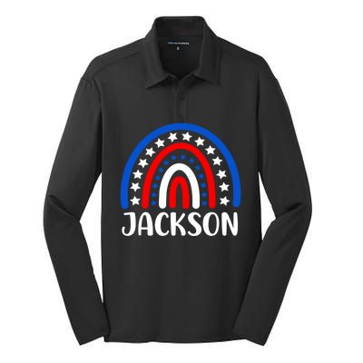 Jackson Mississippi Gift I Love Jackson Usa Funny Gift Silk Touch Performance Long Sleeve Polo