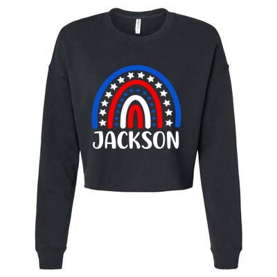 Jackson Mississippi Gift I Love Jackson Usa Funny Gift Cropped Pullover Crew