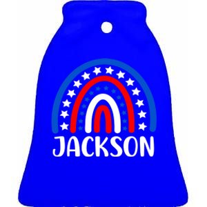 Jackson Mississippi Gift I Love Jackson Usa Gift Ceramic Bell Ornament