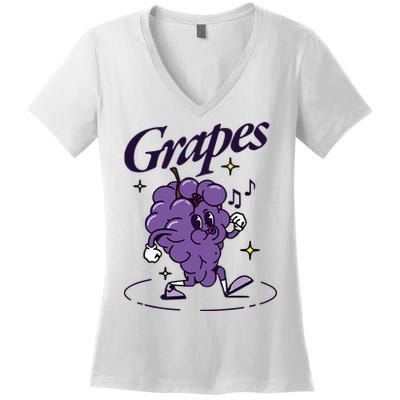 James Marriott Grapes Women's V-Neck T-Shirt