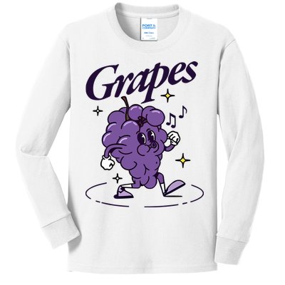 James Marriott Grapes Kids Long Sleeve Shirt