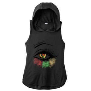 Juneteenth Meaningful Gift For Women Juneteenth Eye African American Cool Gift Ladies PosiCharge Tri-Blend Wicking Draft Hoodie Tank