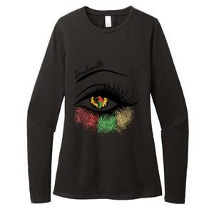 Juneteenth Meaningful Gift For Women Juneteenth Eye African American Cool Gift Womens CVC Long Sleeve Shirt