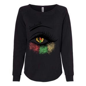 Juneteenth Meaningful Gift For Women Juneteenth Eye African American Cool Gift Womens California Wash Sweatshirt