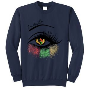 Juneteenth Meaningful Gift For Women Juneteenth Eye African American Cool Gift Sweatshirt