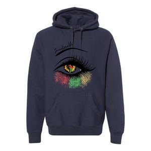 Juneteenth Meaningful Gift For Women Juneteenth Eye African American Cool Gift Premium Hoodie