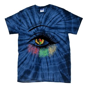 Juneteenth Meaningful Gift For Women Juneteenth Eye African American Cool Gift Tie-Dye T-Shirt