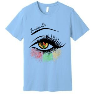 Juneteenth Meaningful Gift For Women Juneteenth Eye African American Cool Gift Premium T-Shirt