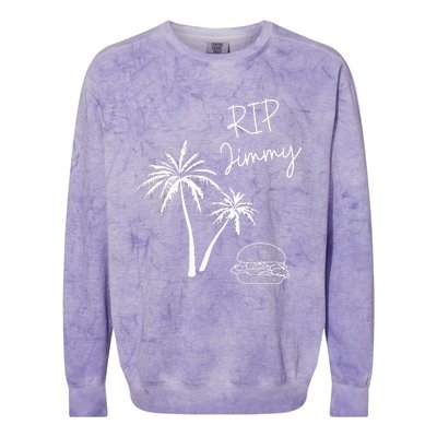 Jimmy! Music Genius! Palm Tree And A Burger! Colorblast Crewneck Sweatshirt