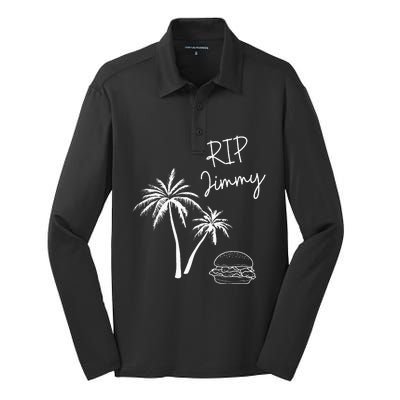 Jimmy! Music Genius! Palm Tree And A Burger! Silk Touch Performance Long Sleeve Polo