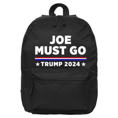 Joe Must Go Trump 2024 16 in Basic Backpack